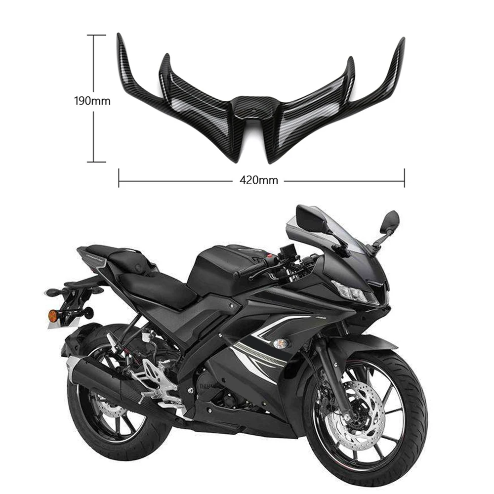 

Carbon Fiber Front Fairing Aerodynamic Winglets Lower Cover Protection Guard for YAMAHA YZF-R15 V3.0 2017 2018 2019