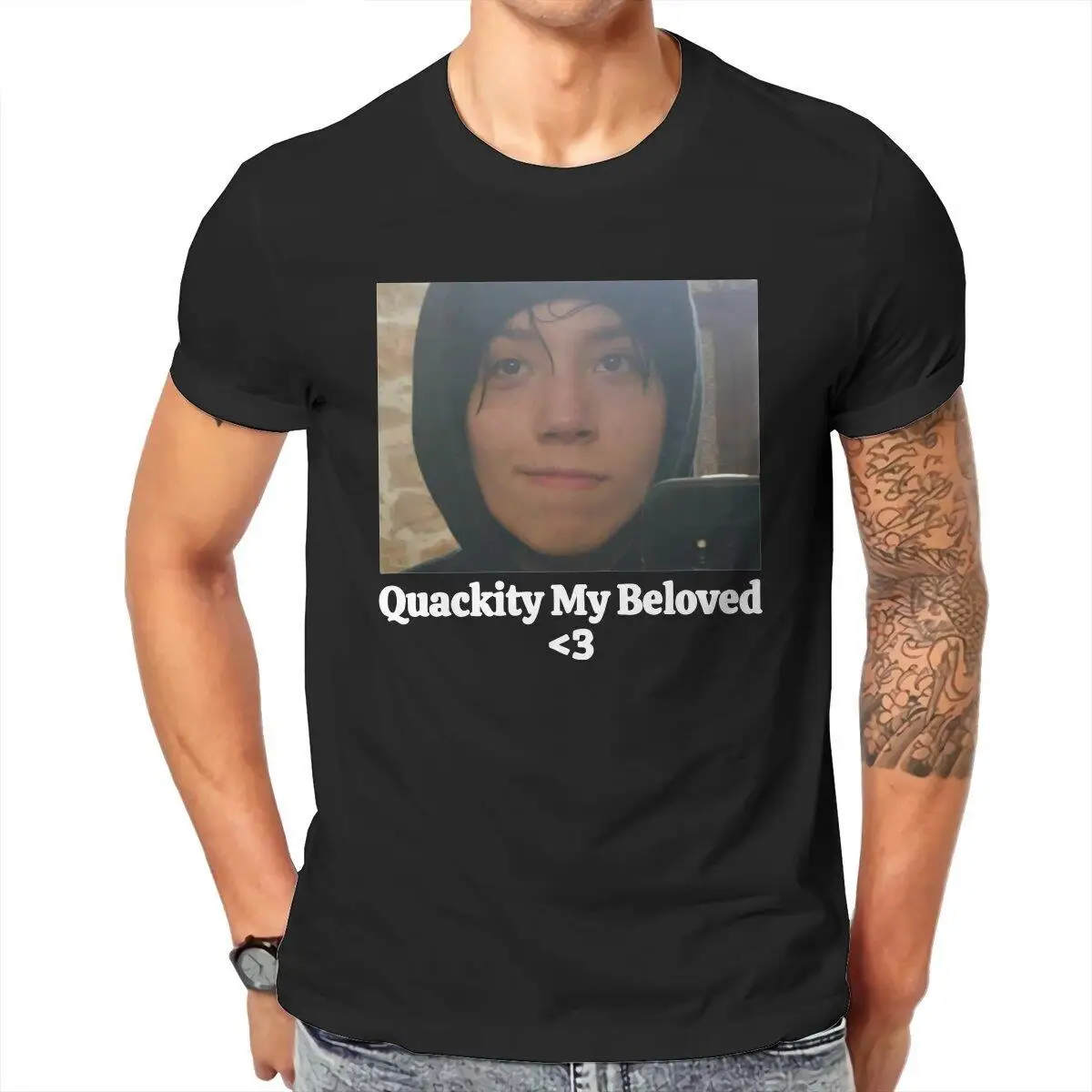 Quackity My Beloved Karl  T-Shirts for Men Crew Neck 100% Cotton T Shirt Gamer Short Sleeve Tee Shirt Plus Size Clothing