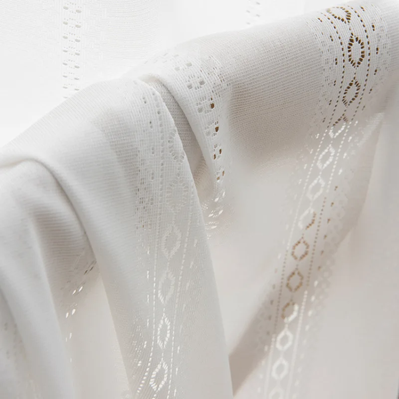 

JIANIW белые ажурные шторы из полиэстера