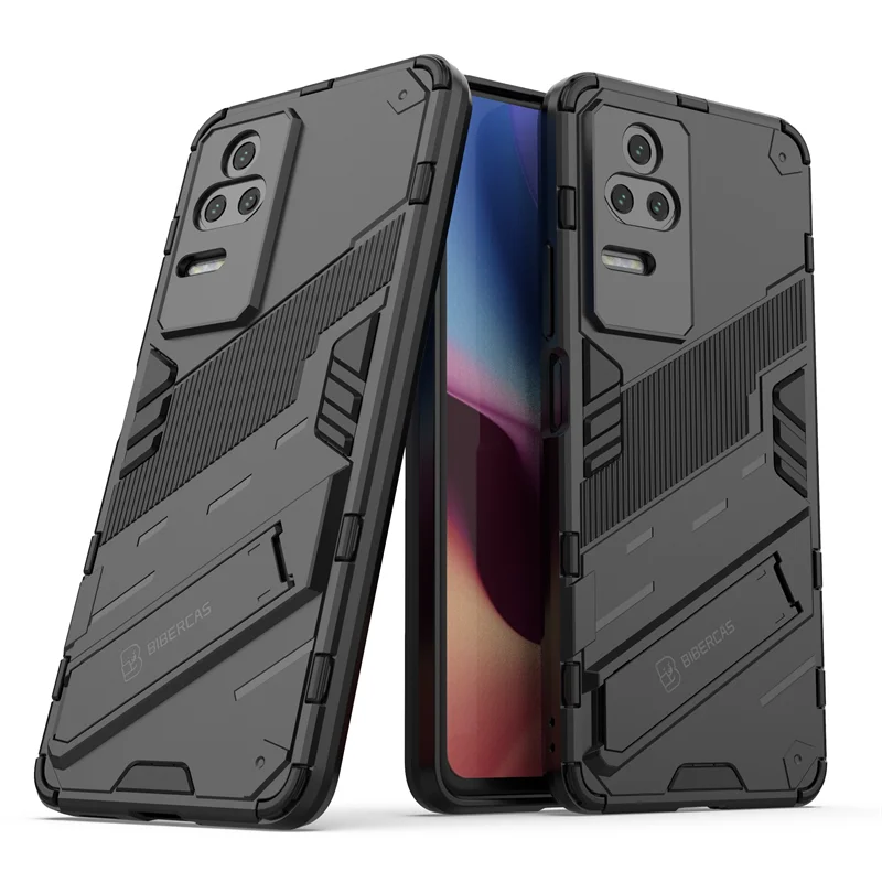 Punk Case Poco F4 Case Poco F4 Cover Coque Shell Fundas Armor Shockproof Hard Stand PC Phone Bumper For Poco F4
