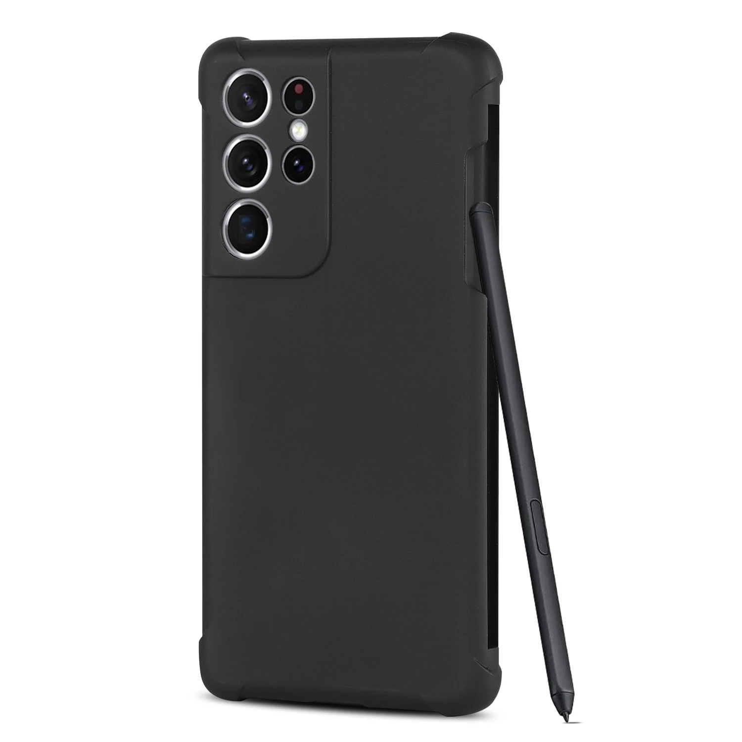 Ceny Matowy Do Samsung Galaxy S21 Ultra 5G Futerał Na Telefon TPU Czarny Z Rysikiem