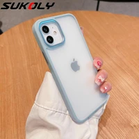 color bumper frosted clear acrylic case metal camera protector cover for iphone 13 pro max 12 11 xs max xr x 7 8 plus se 2022
