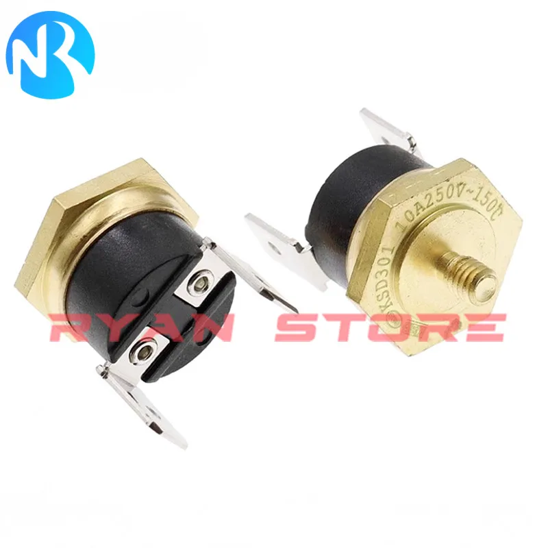 Стандартная Закрытая температура KSD301 M4, 10 А, 250 В, 2 шт., Фотокамера, 40C, 45C, 50C, 55C, 60C, 65/70/75/80/85/90/100/110C/120/50 градусов