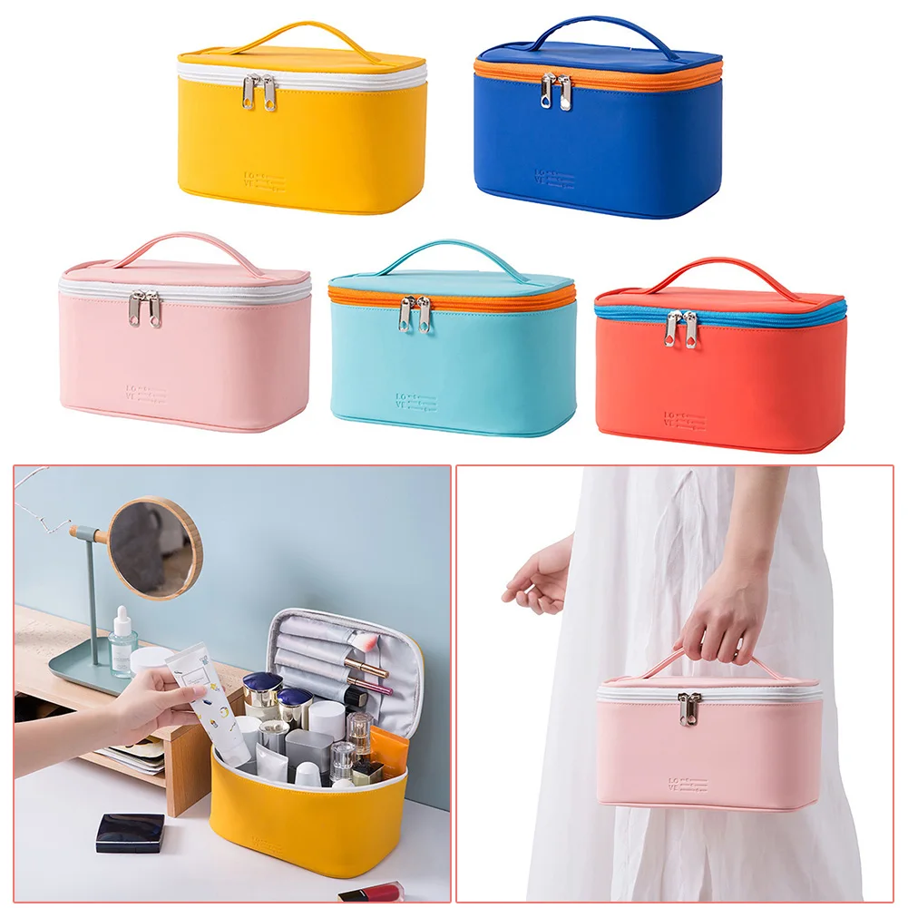 

Сумка для хранения косметики, Портативная сумка для фитнеса, водонепроницаемые чехлы для инструментов для макияжа, большая емкость, легкая,...