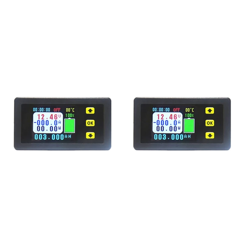 

HOT-2X VA7510S Voltage And Current Meter,100A 6-75V/0V-120V DC Ammeter Voltmeter Monitor Output Battery Charge And Discharge