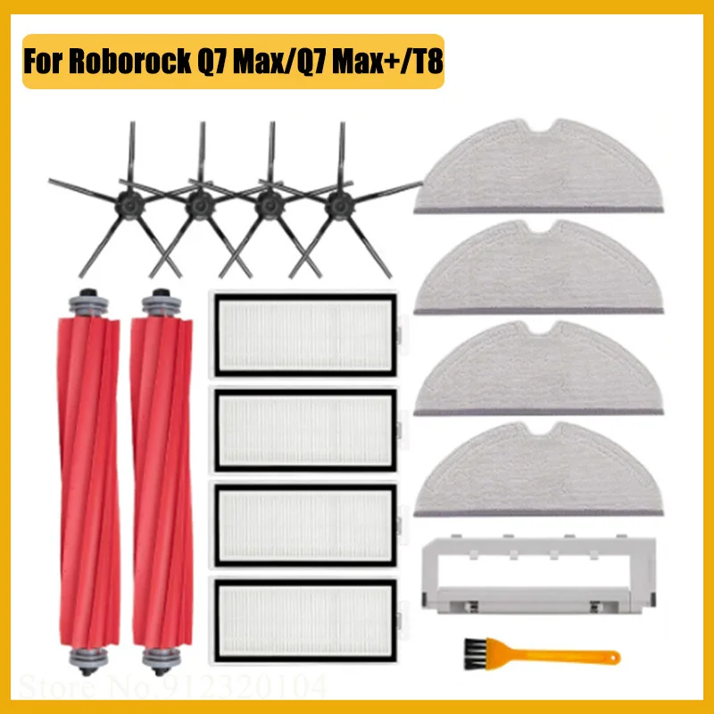 

Main Side Brush Hepa Filter Mop Rag Cover Replacement for Xiaomi Mijia Roborock Q7 Max / Q7 Max+ / T8 Vacuum Cleaner Spare Parts