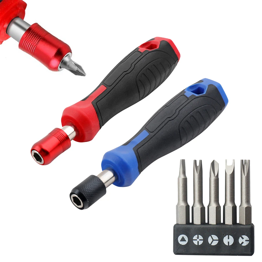 

6pcs 6.35mm Hex Self-Locking Screwdriver Handle Bit Holder With Screwdriver Bit Set For 1/4'' Adapter Header Socket Wrench