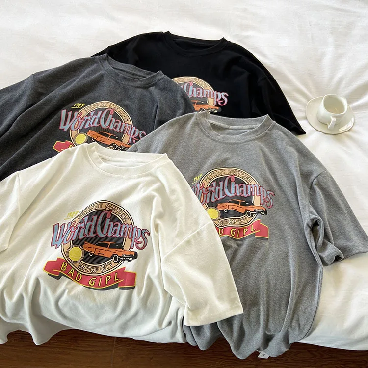 

Летняя белая футболка, женская футболка, Повседневная корейская мода, женская футболка с коротким рукавом