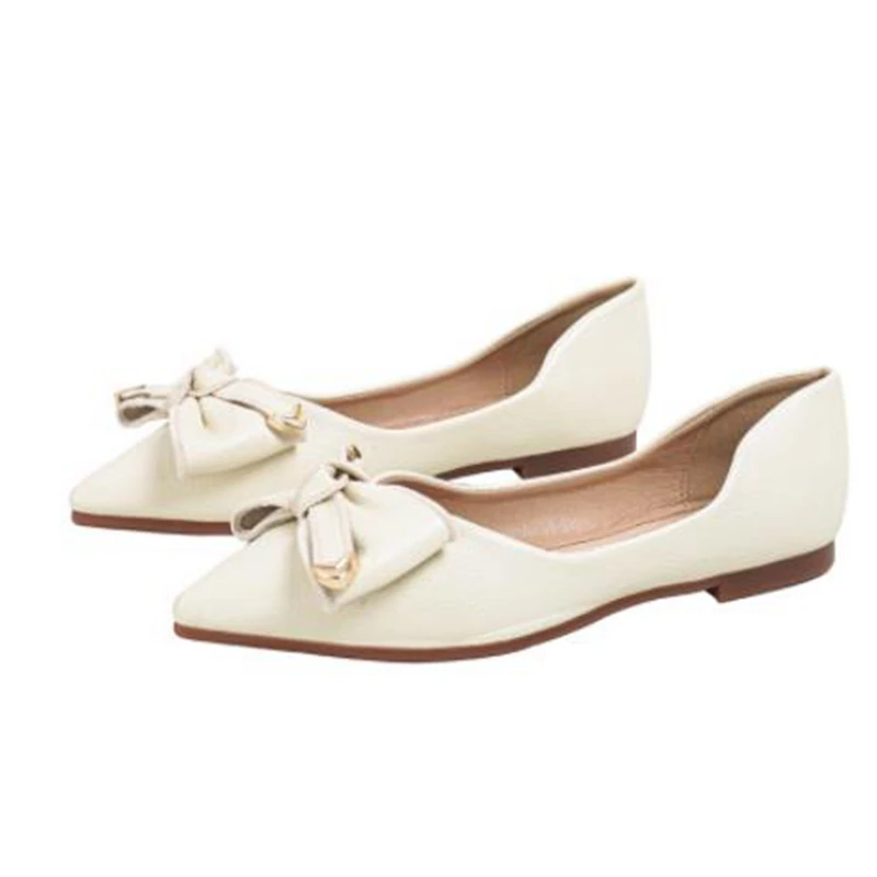 

Женские туфли-лодочки с острым носком, на плоской подошве, размеры 41-43