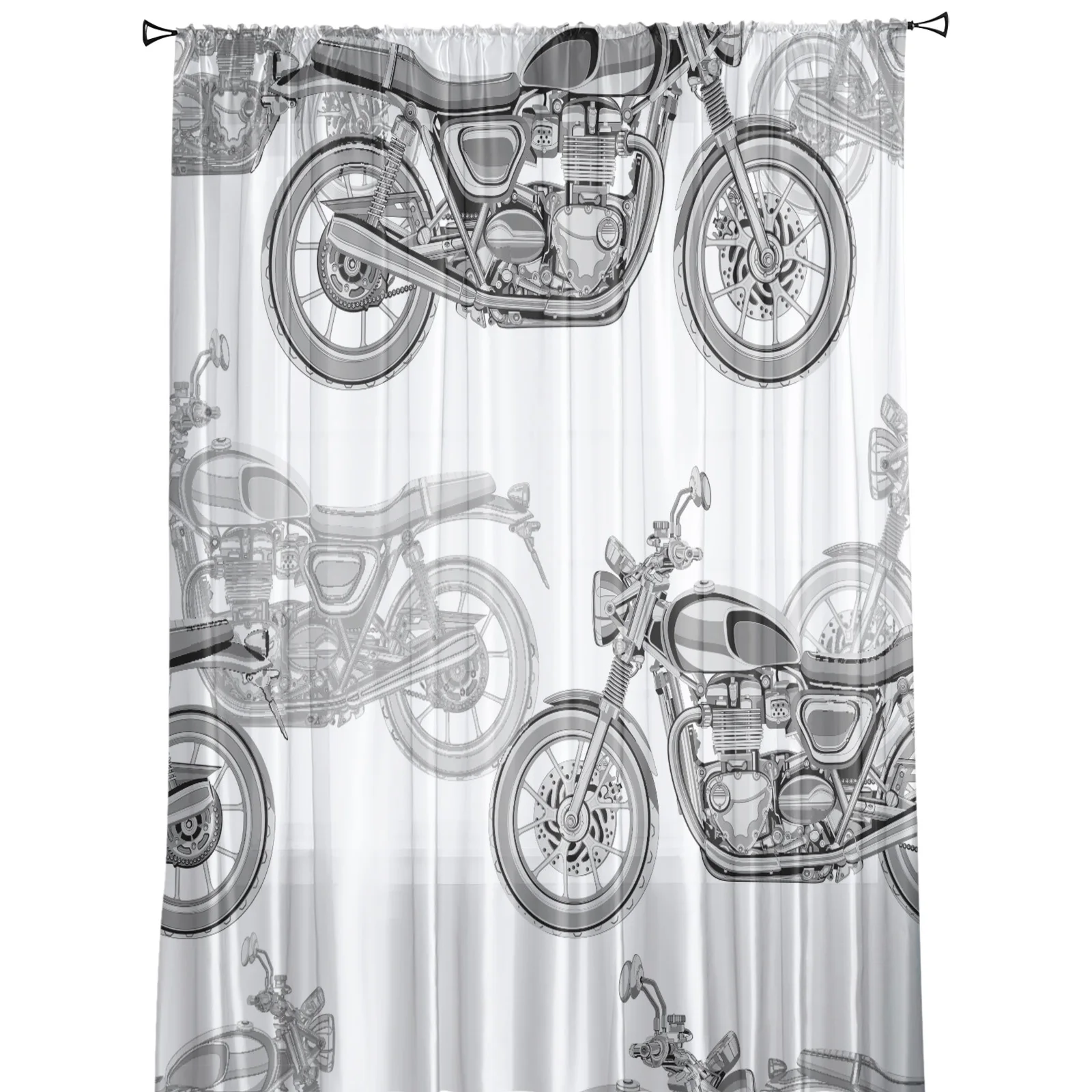 Шторы на окна для транспортировки мотоцикла тюлевые занавески гостиной кухни