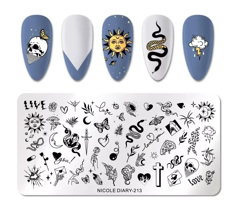 

Nail Art Stamping Newest Nail Stamping Manicure Stencil Set For Nails Art Stamp Nails Stamper Stamp Art tool