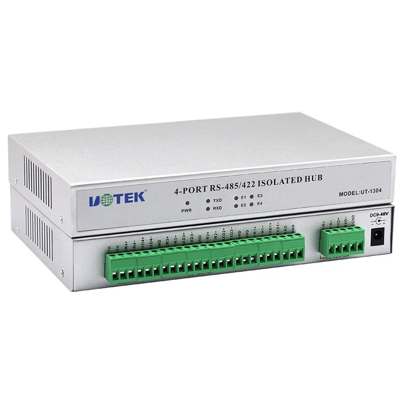 UOTEK промышленный телефон внешний вид 4 порта RS485 RS422 с оптоэлектронной изоляцией