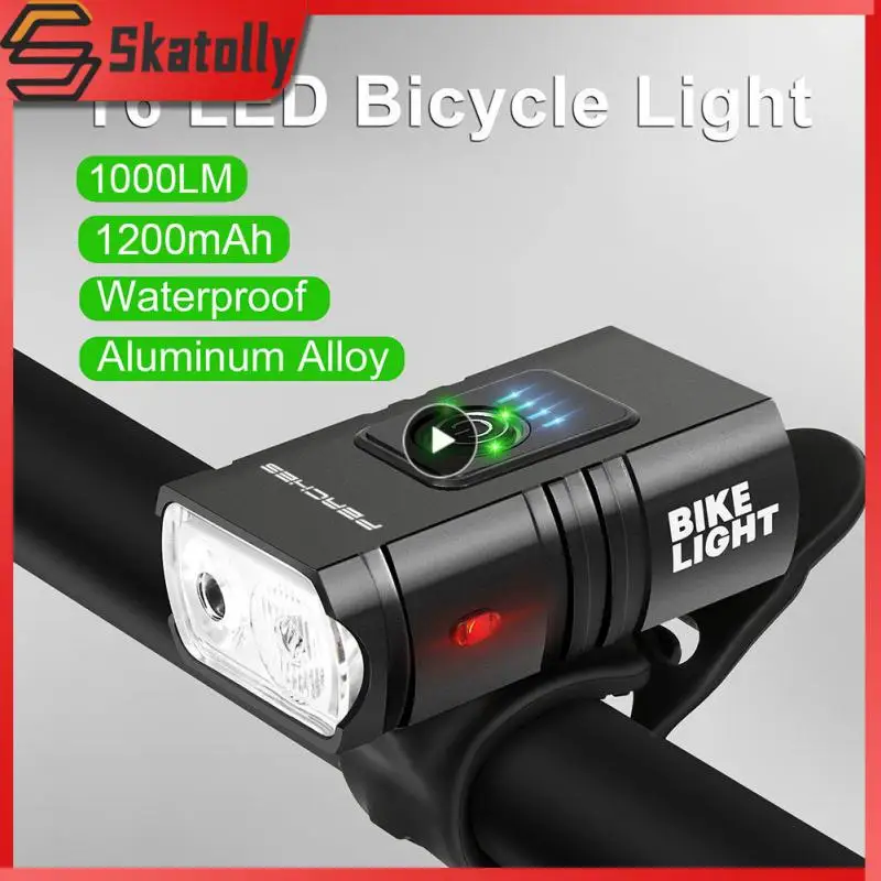 

Bike Light LED Bicycle Light USB Rechargeable 6 Modes Multifunction Bike Flashlight Bicycle Light Set Luces Para Bicicleta