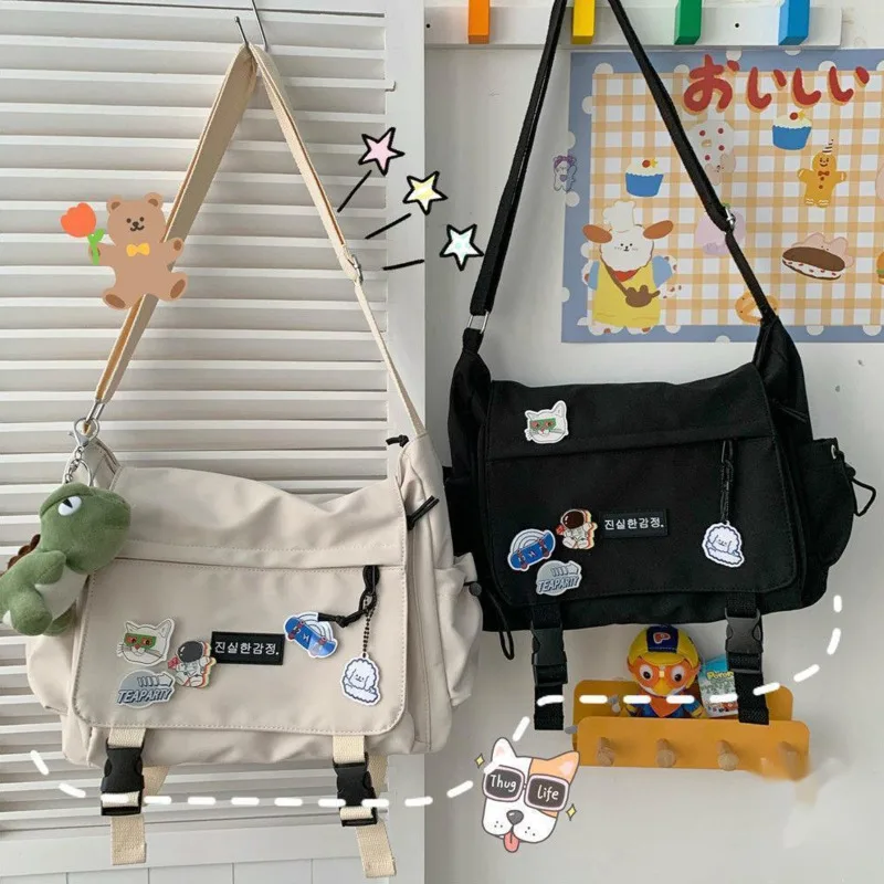 

Women Shoulder Messenger Bag Female Nylon Bag Versatile Postman Bag Student Style High Capacity Shoulder Tooling Package