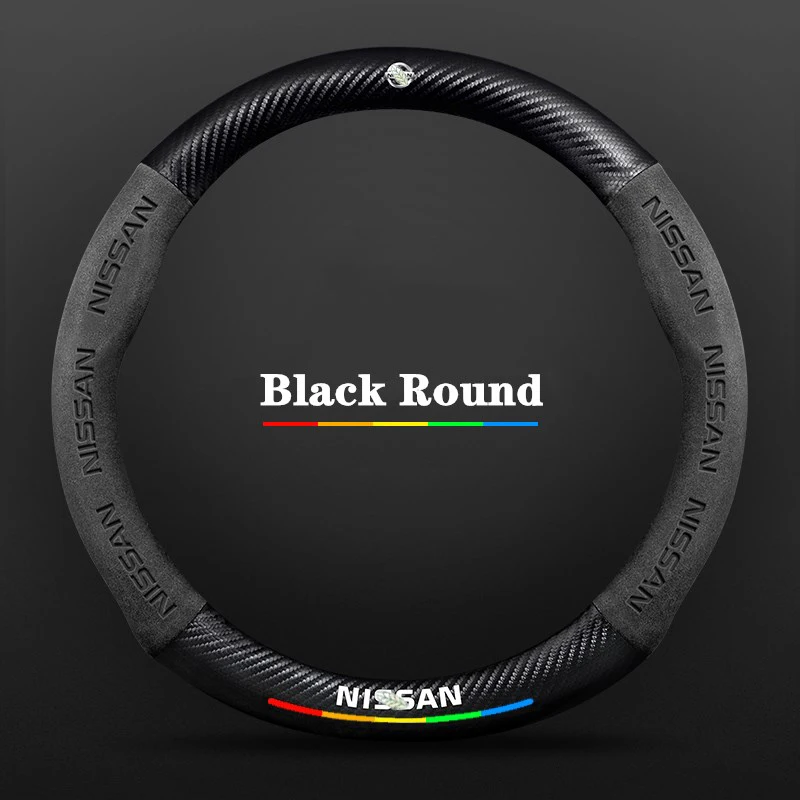 

Car Suede carbon fiber non-slip steering wheel cover For Nissan X-Trail Qashqai Rogue Sport Tiida Teana Sylphy Micra Juke Almera