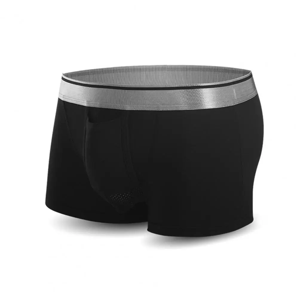 

Sexy Men Mesh Underwear Ice Silk Mid-rise Shorts Panties Separation Shorts Underpants