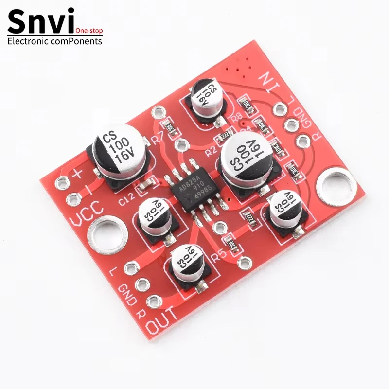 Фото Плата стерео предусилителя Snvi DC 5V-15V AD828, модуль усилителя мощности №1
