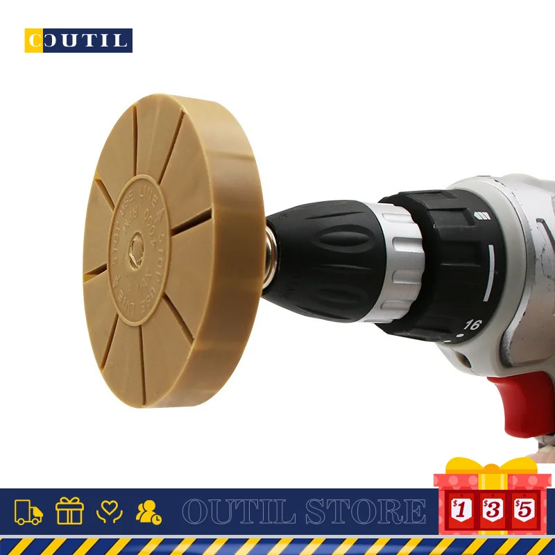 

3.5 Inch Pneumatic Degumming Glue Removing Wheel Remove Car Stickers Automobile Offset Printing Glue Remover Power Tool Parts