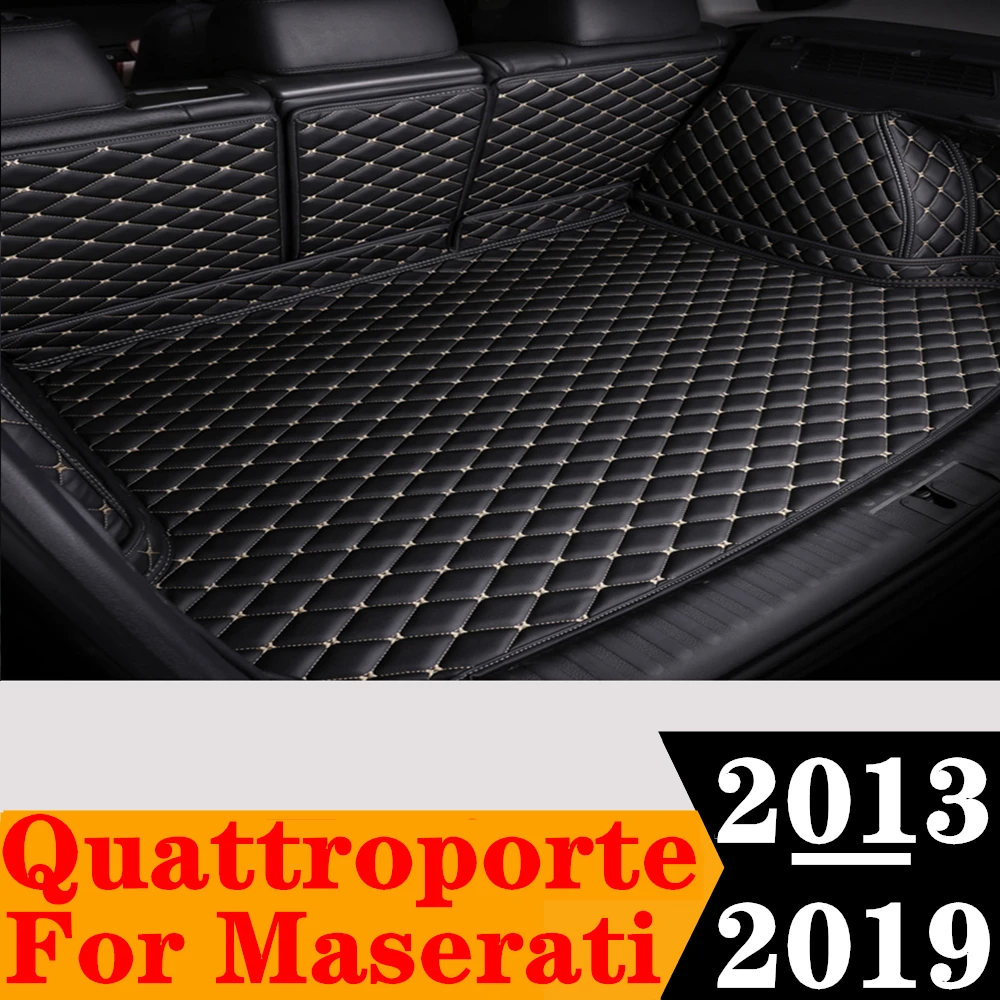 

Sinjayer Waterproof Highly Covered Car Trunk Mat Tail Boot Pad Carpet Cover Rear Cargo Liner For Maserati Quattroporte 2013-2019