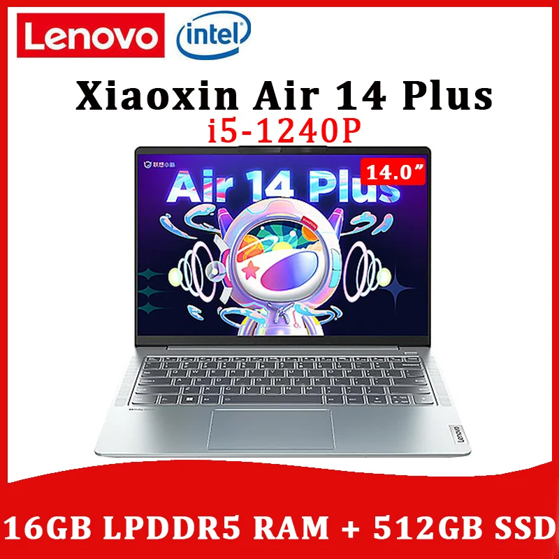 Lenovo Xiaoxin Air 14 Plus Laptop New 2022 12th Intel Core i5-1240P Windows 11 2.2K 14.0