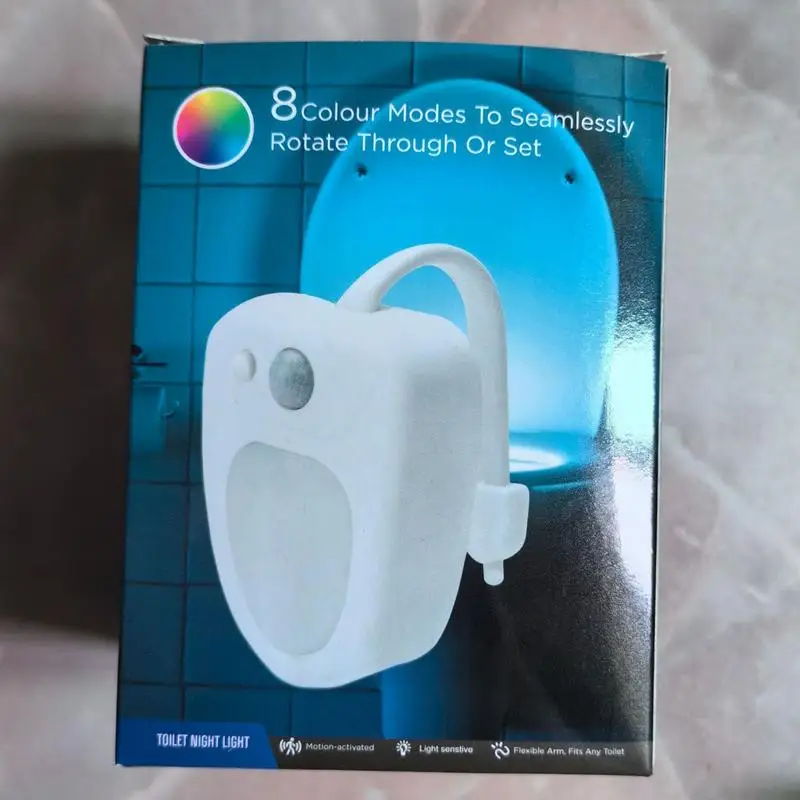 Сиденье для унитаза умный датчик движения ночник 8/16 цветов водонепроницаемая