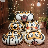 creative funny tiger head pillow mascot tiger plush toy printing cushion doll tiger cushion cute plush kawaii stuffed animals