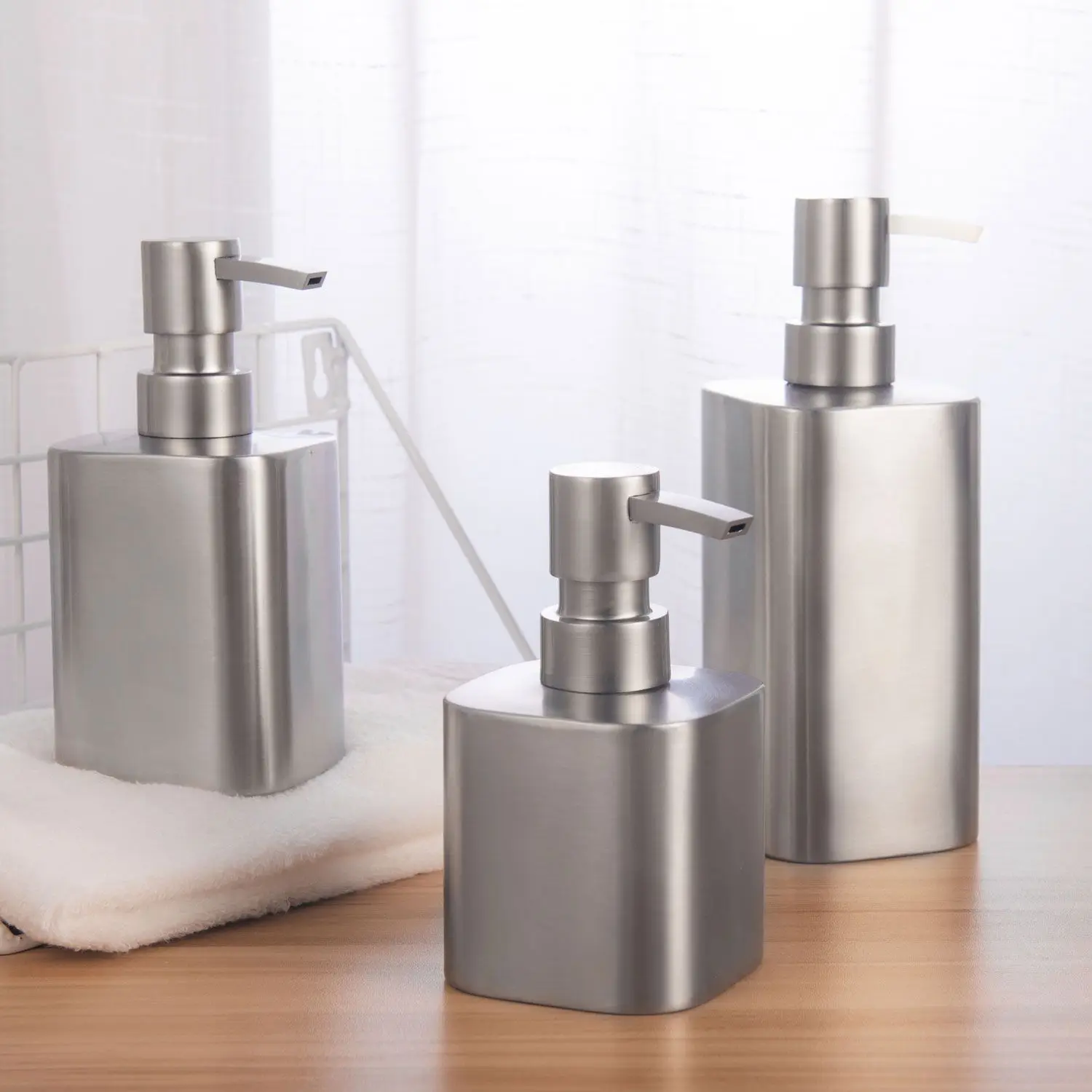 

304 stainless steel soap dispenser shower gel bottle hotel sub-bottling