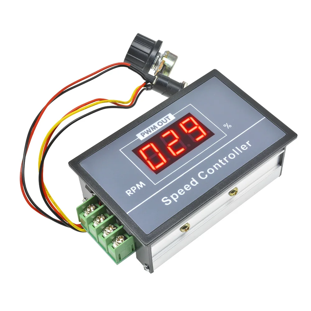 

30A DC6V-60V PWM Motor Speed Controller Digital LED Display 0~100% Adjustable Voltage Regulator Potentiometer Switch DC Motor