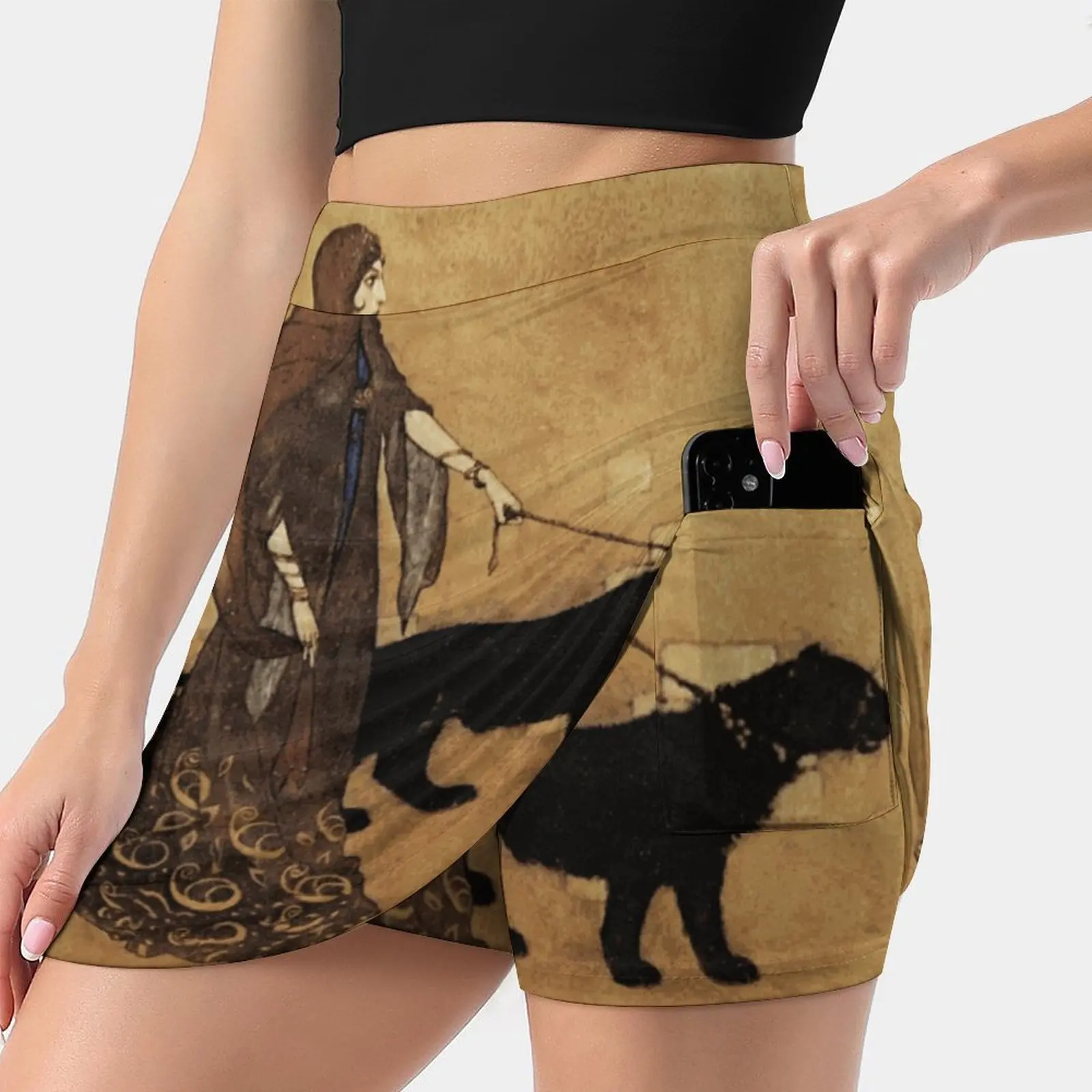 Королева из черного дерева От Эдмунда Даллака летние женские шорты юбка 2 в 1 для