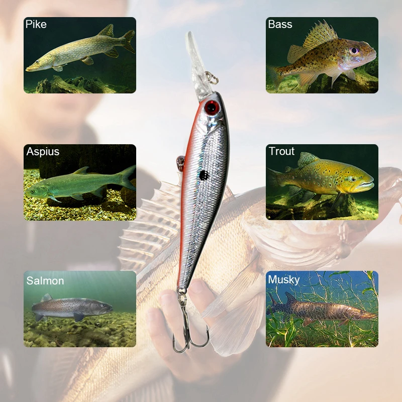 Искусственная приманка 115 мм 9 5 г Тонущая рыболовная для ловли окуня форели Амура