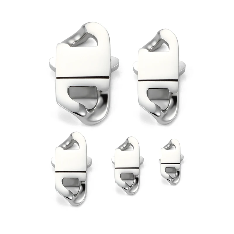 Stainless Steel Polishing Spring Lobster Clasps Jewelry Making Supplies Accessories For Cuba Hip Hop Chains Necklace Cool Buckle