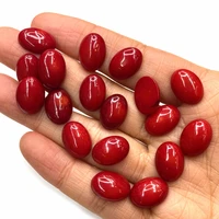 high quality red coral cabochon beads 10x14mm oval gem ring face cabochon fashion jewelry coral cabochon bead accessories