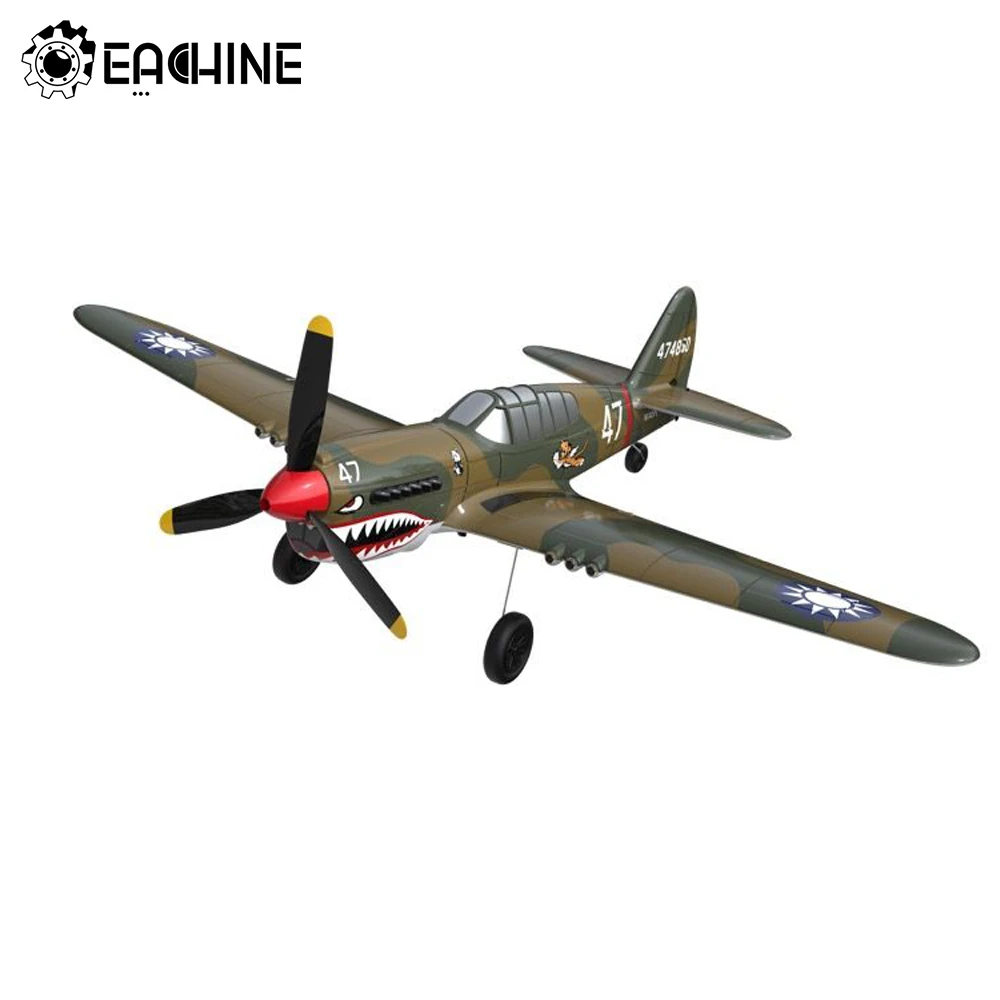 Eachine P-40 P40 Fighter 400mm Wingspan 2.4GHz 4CH EPP 6-Axis Gyro One-Key U-Turn Aerobatic RC Airplane RTF for Trainer Beginner