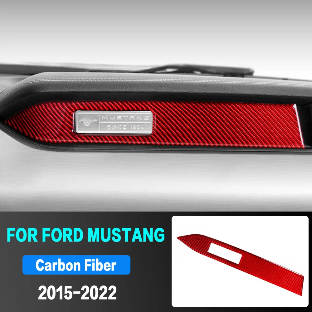

1PCS Carbon Fiber Car Passenger Copilot Trim Cover Stickers Accessories For Ford Mustang 2015 2016 2017 2018 2019 2020 2021 2022