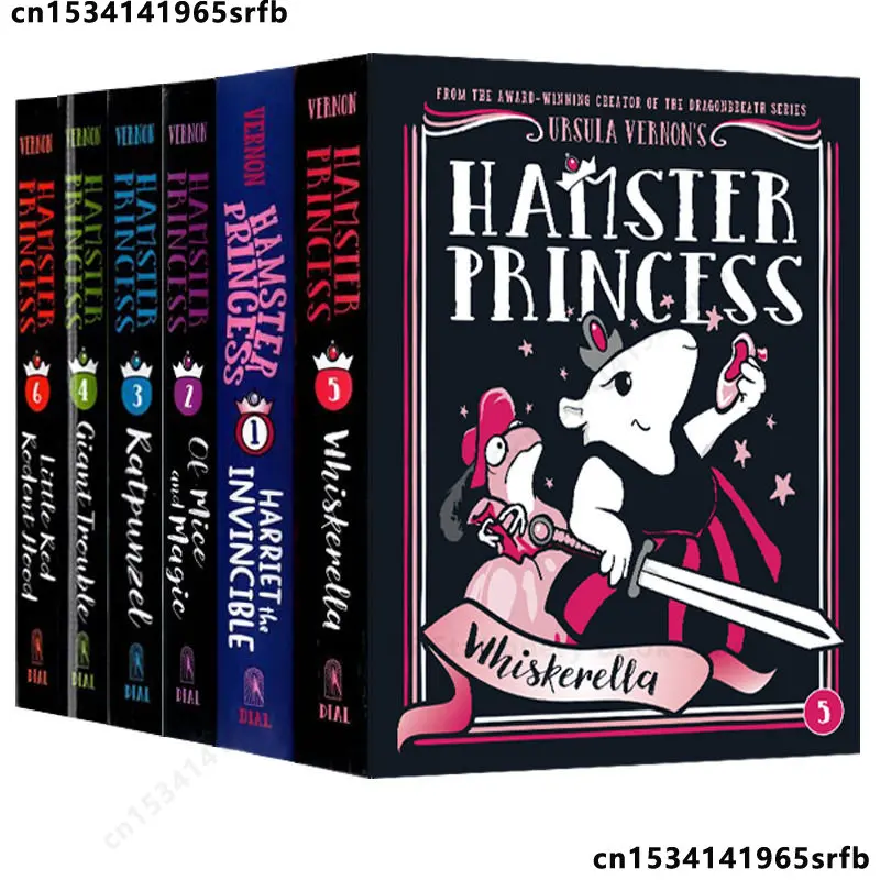 6 Books/set Hamster Princess Series Hamster Princess Hardcover 6 Full Set of Children's Humorous Story Books