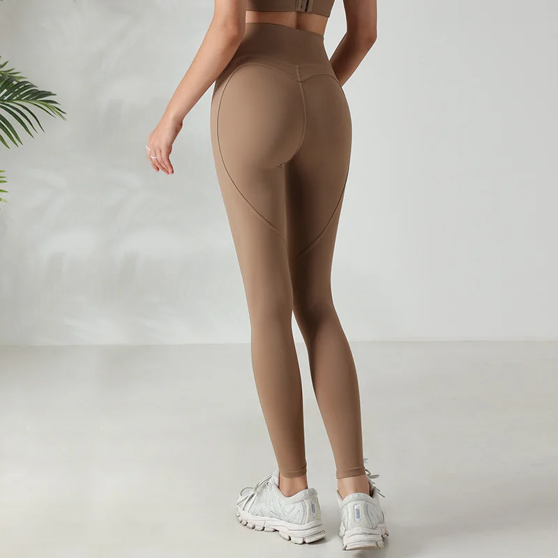 HAMYNANA Sportlegging Pleated High Waist Pants Butt Lift Yoga Leggings Sport Women Fitness Legging Push Up Pink Workout Clothes