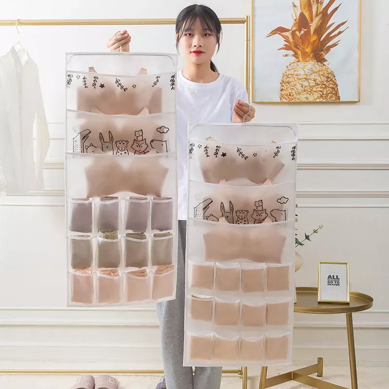 

NEW2023 Underwear Bra Dust Covers Underwear Bra Hanging Storage Bag Panties Socks Wardrobe Hanging Storage Clothes Organizer Han