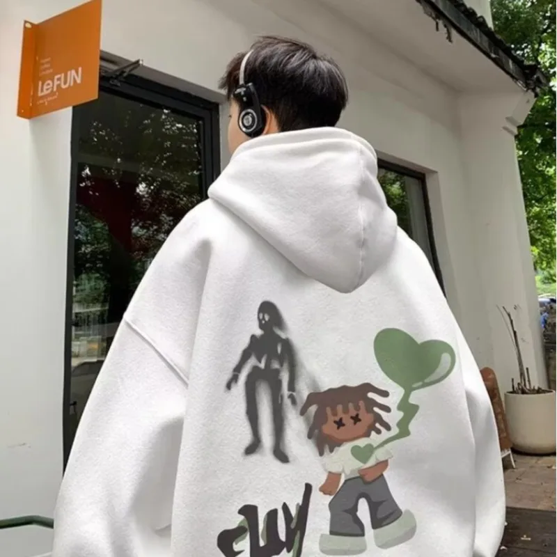 2024 новые мужские японские свитера в стиле Харадзюку аниме большие с широкими