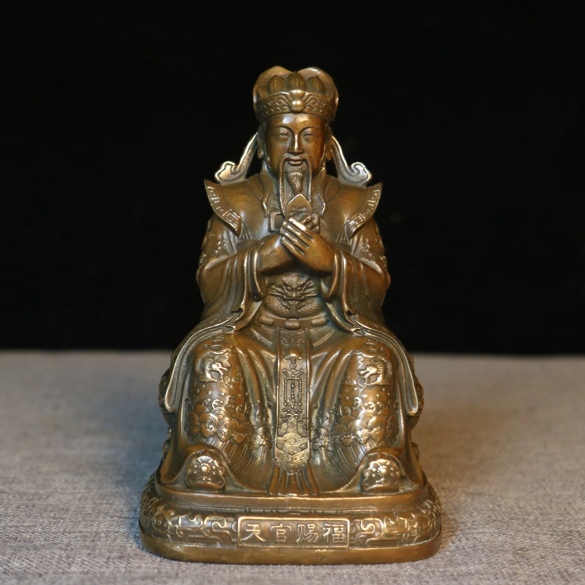 Латунная декоративная статуя Zi Wei Da Di — полностью латунный домашний декор для