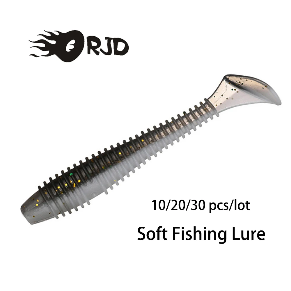 

ORJD Fishing Lure Soft 0.8g/1.3g/2.4g/2.8g/3.6g Plastics Soft Easy Shinner T-tail Baits Swimbait Jigging Lure Artificial Baits