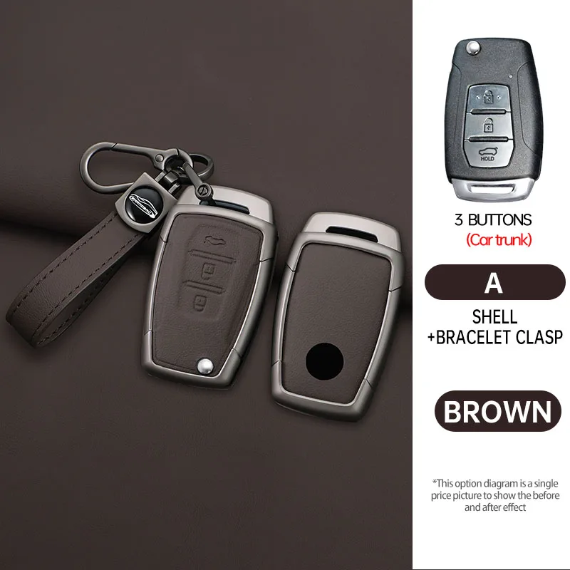 Автомобильный откидной чехол для ключей из цинкового сплава, чехол для SsangYong Kyron 2, Sanka Actyon Korando Tivoli, защитный держатель для брелока, аксессуары