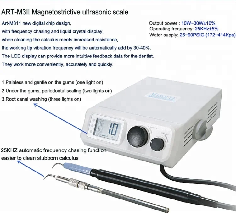 BONART M3II 25k 30k Den tal оборудование Магнитный ультразвуковой встроенный скалер с