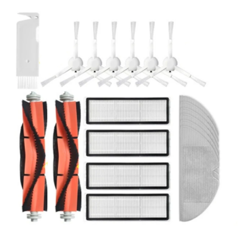 

1 комплект, основной ролик + боковая щетка + фильтр НЕРА + салфетка для мытья Xiaomi 1C 1 C, робот-уборочная машина Mijia C