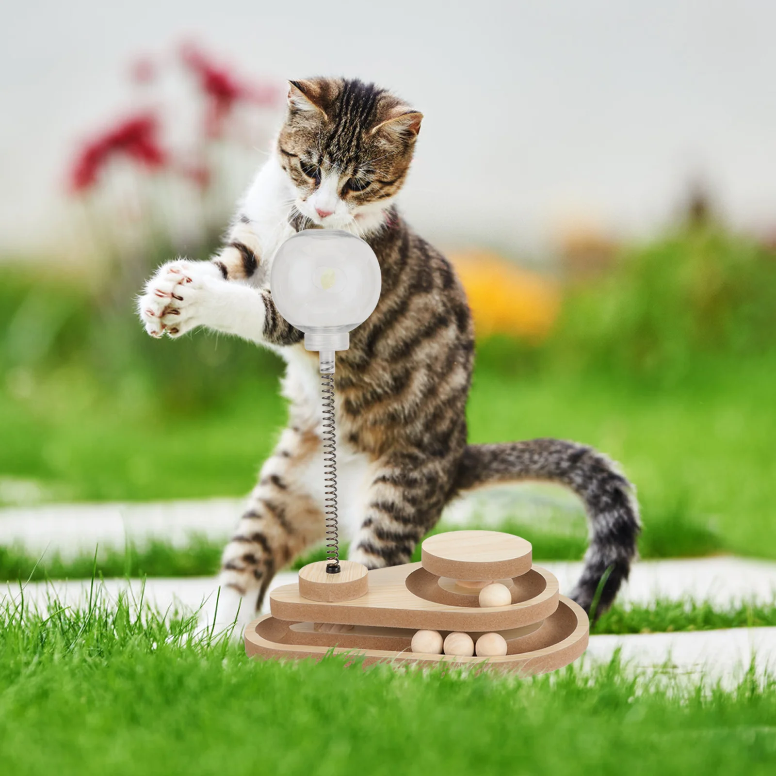 

Pad Interactive Training Leaking Ball Toy Pet Feeder Cat Treat Toys Indoor Cats