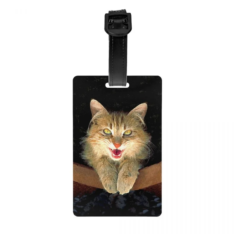 

Бирка для багажа с надписью Mad Yellow Tabby Cat