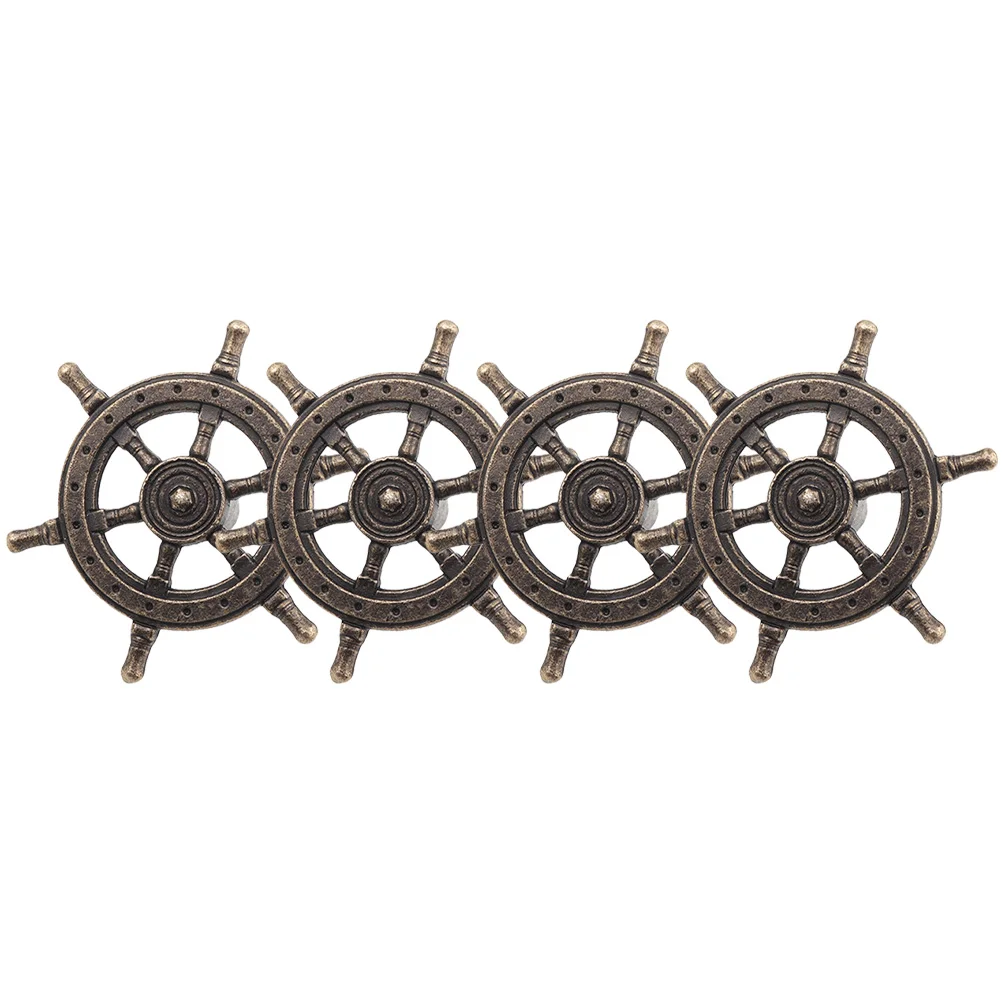 

4 Pcs Cabinets Handles Round Knobs Dresser Closet Metal Drawer Wardrobe