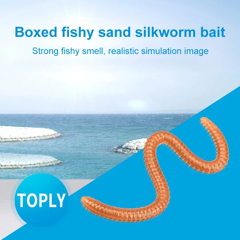 

18g/box Natural Dry Sandworms Live Fishing Lures Freshwater For Feeder Catfish Fishy Smell Soft Bait