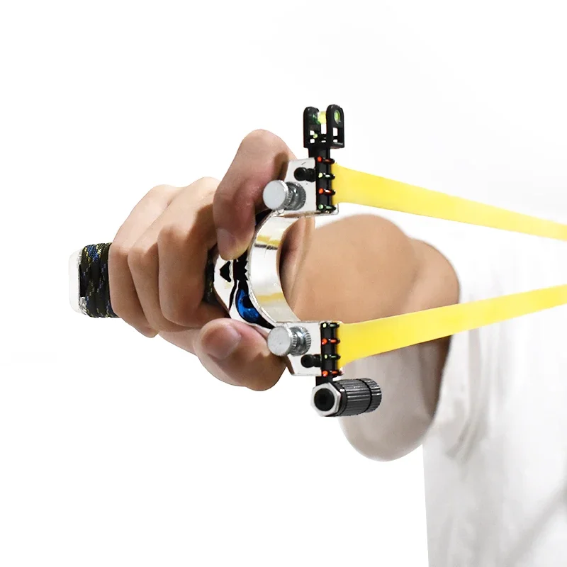 Серебряная смоляная рогатка с изогнутой ручкой охотничья катапульта