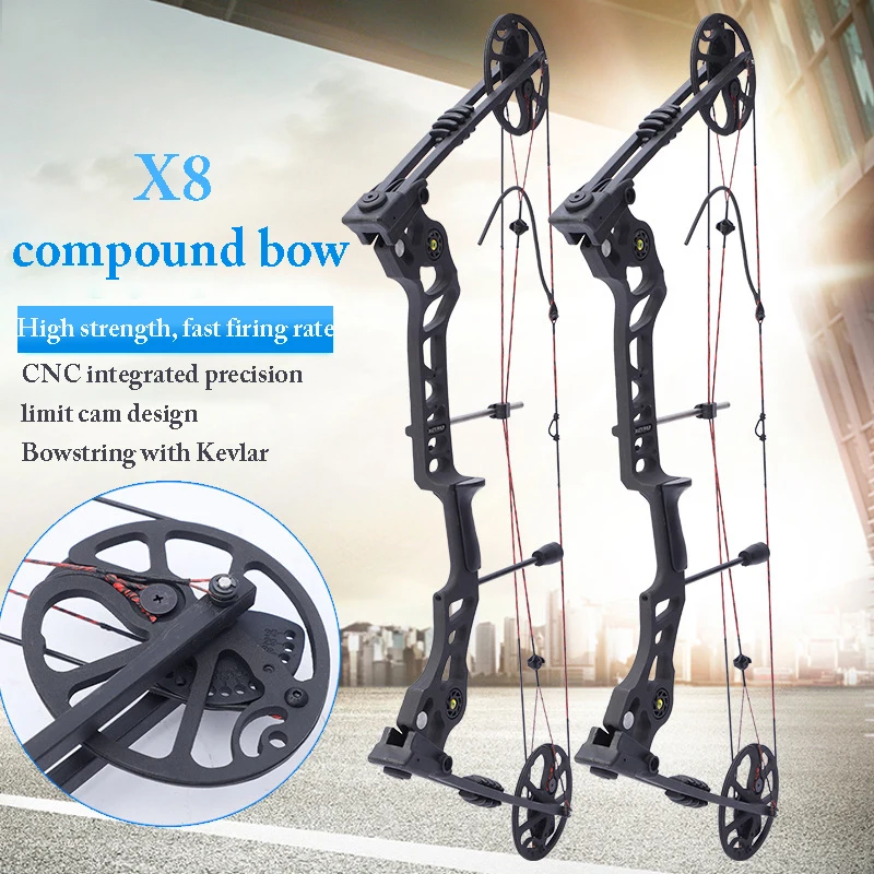 

30-70 Lbs Adjustable X8 Composite Pulley Bow IBO 320 fps Professional Outdoor Hunting Competitive Training Archery Bow And Arrow