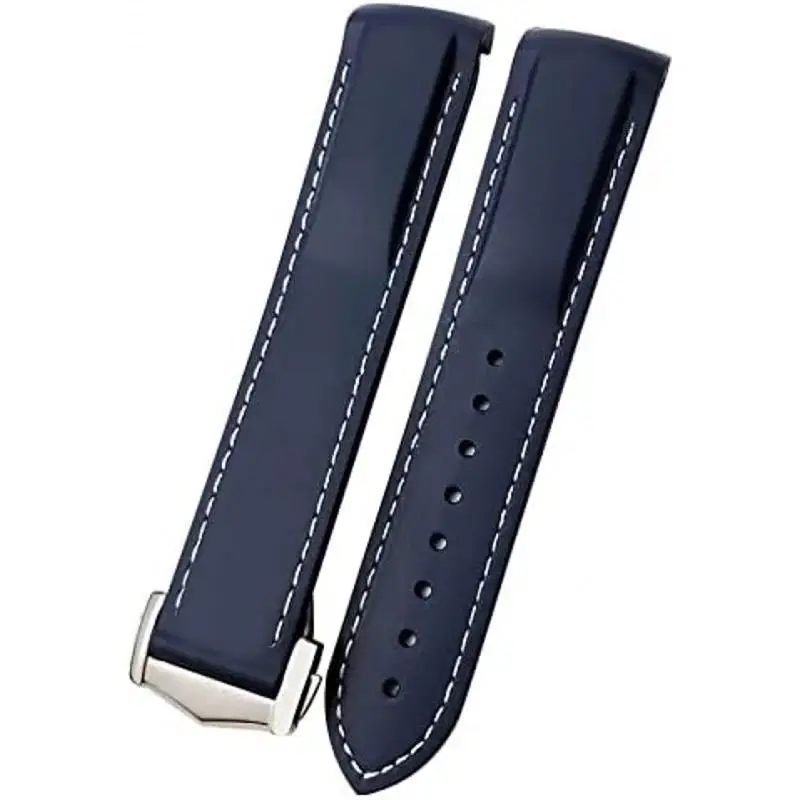 Резиновый ремешок TINTAG с изогнутым концом для часов Omega Seamaster Speedmaster Diver 300M Aqua Terra 150